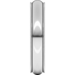 Milgrain Comfort-Fit Half Round Band