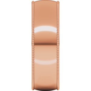 Milgrain Comfort-Fit Half Round Band