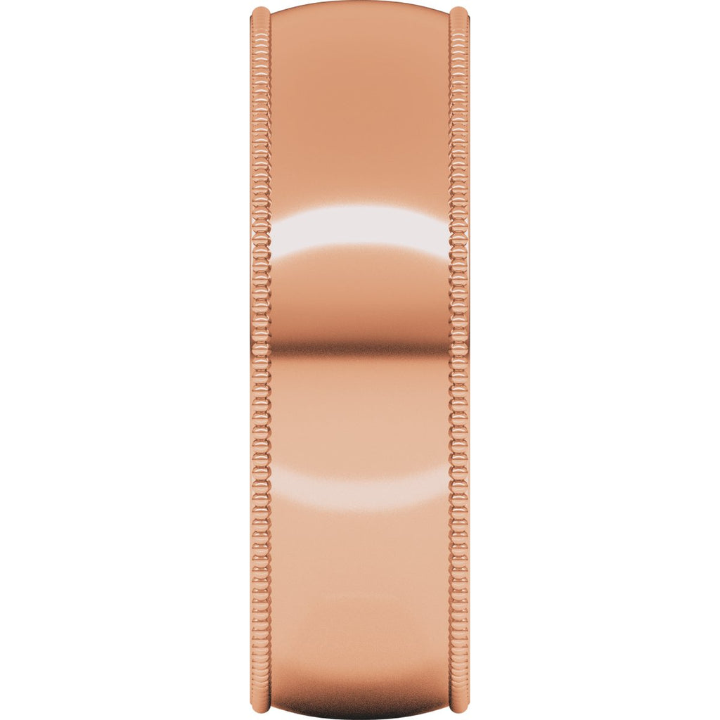 Milgrain Comfort-Fit Half Round Band