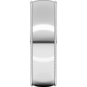 Milgrain Comfort-Fit Half Round Band