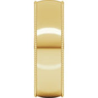 Lightweight Milgrain Comfort-Fit Half Round Band