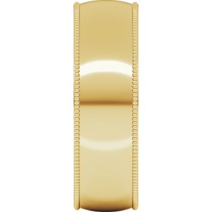 Lightweight Milgrain Comfort-Fit Half Round Band
