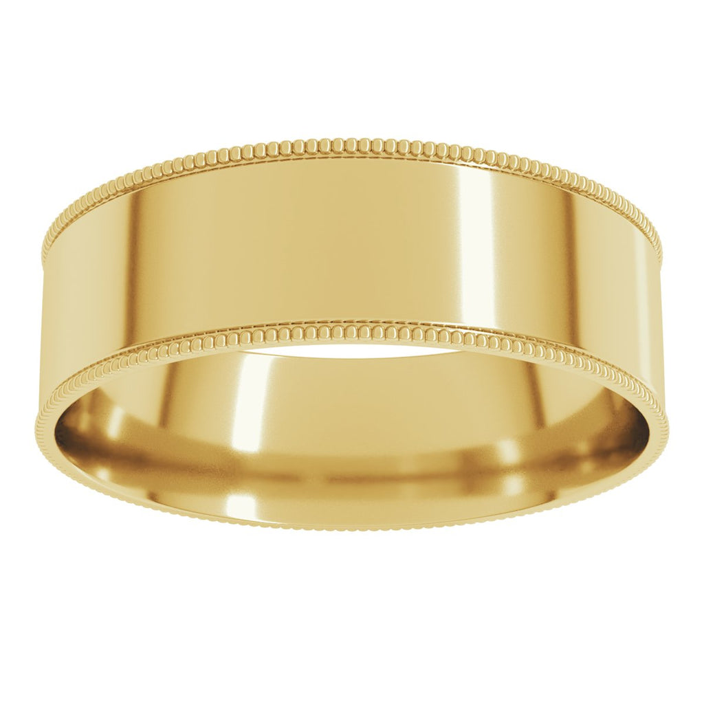 Milgrain Comfort-Fit Flat Band