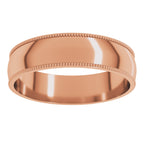 Milgrain Comfort-Fit Half Round Band
