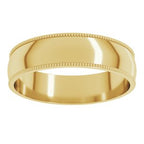 Milgrain Comfort-Fit Half Round Band