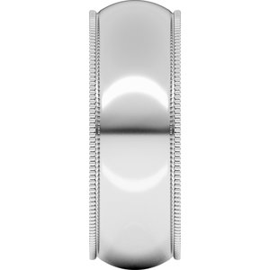Milgrain Comfort-Fit Half Round Band