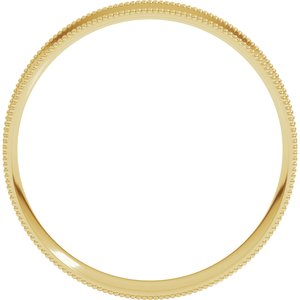 Milgrain Comfort-Fit Flat Band