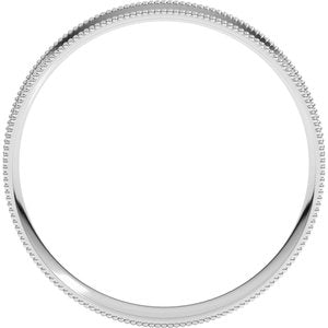 Milgrain Comfort-Fit Flat Band