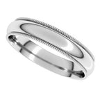 Milgrain Comfort-Fit Half Round Band