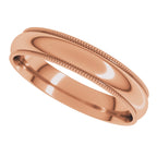 Milgrain Comfort-Fit Half Round Band