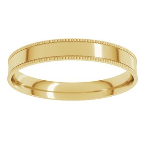 Milgrain Comfort-Fit Flat Band