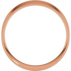 Milgrain Comfort-Fit Flat Band