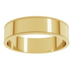 Milgrain Comfort-Fit Flat Band