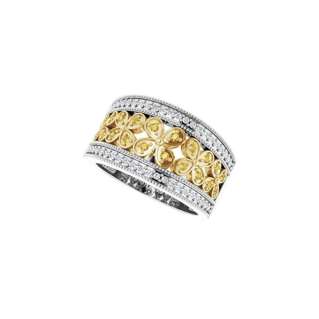 Accented Floral Ring