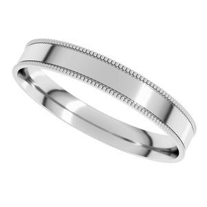 Milgrain Comfort-Fit Flat Band