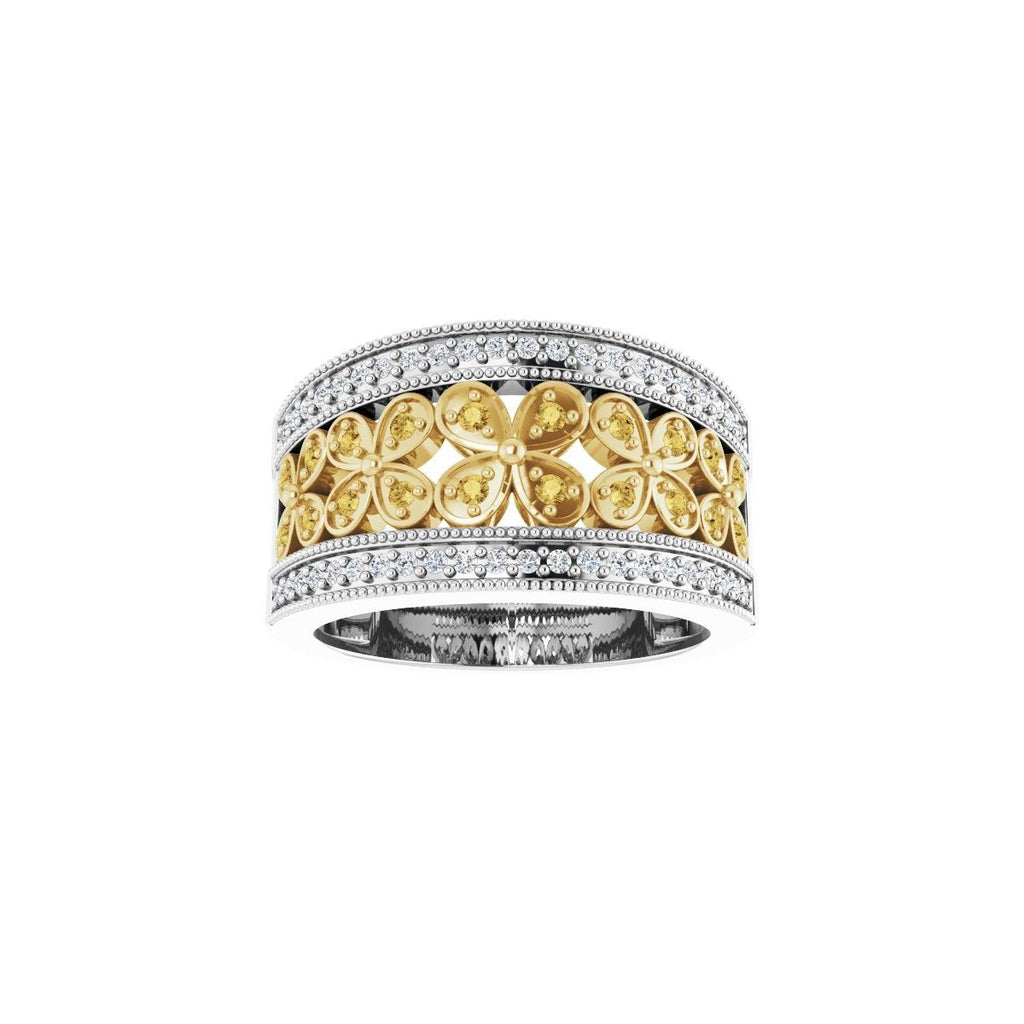Accented Floral Ring