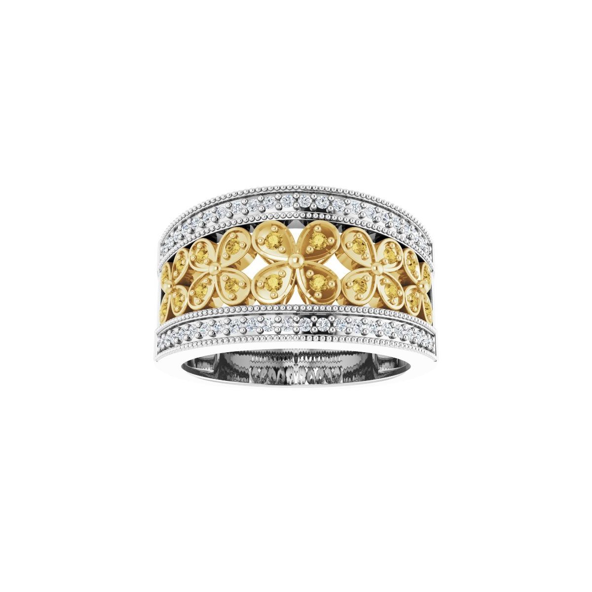 Accented Floral Ring