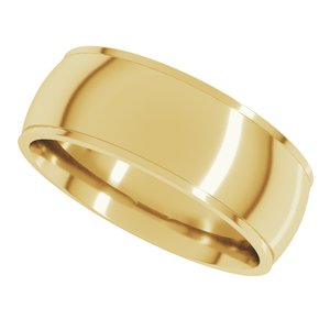 Stepped-Edge Comfort-Fit Half Round Band