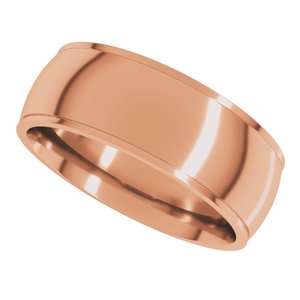 Stepped-Edge Comfort-Fit Half Round Band