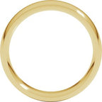 Stepped-Edge Comfort-Fit Half Round Band