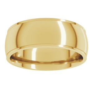 Stepped-Edge Comfort-Fit Half Round Band