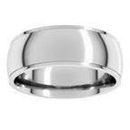 Stepped-Edge Comfort-Fit Half Round Band