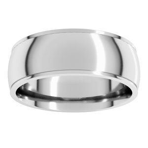 Stepped-Edge Comfort-Fit Half Round Band