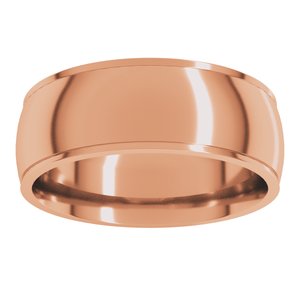 Stepped-Edge Comfort-Fit Half Round Band