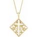 Ornate Pierced Cross Necklace or Pendant