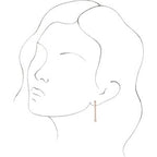 Bezel-Set Chain Earrings