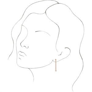 Bezel-Set Chain Earrings