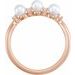 Three-Stone Pearl Ring