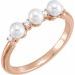 Three-Stone Pearl Ring