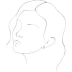 Pearl Crescent Moon Earrings
