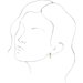 Accented Bezel-Set J-Hoop Earrings