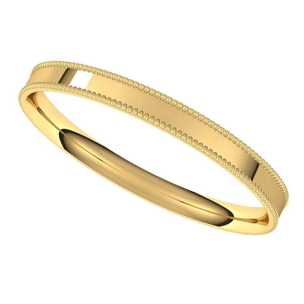 Milgrain Comfort-Fit Flat Band