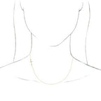 Accented Sideways Cross Necklace