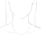 Accented Sideways Cross Necklace