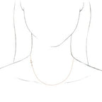 Accented Sideways Cross Necklace