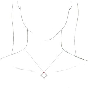 Accented Geometric Necklace or Pendant