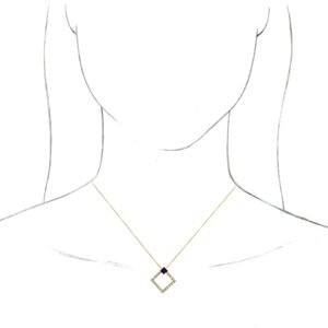 Accented Geometric Necklace or Pendant