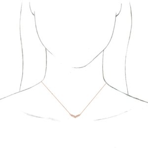Bezel-Set "V" Necklace or Center