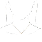 Bezel-Set "V" Necklace or Center