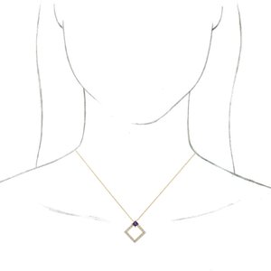 Accented Geometric Necklace or Pendant