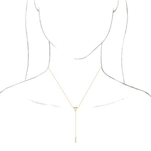 Triangle & Bar Y Necklace