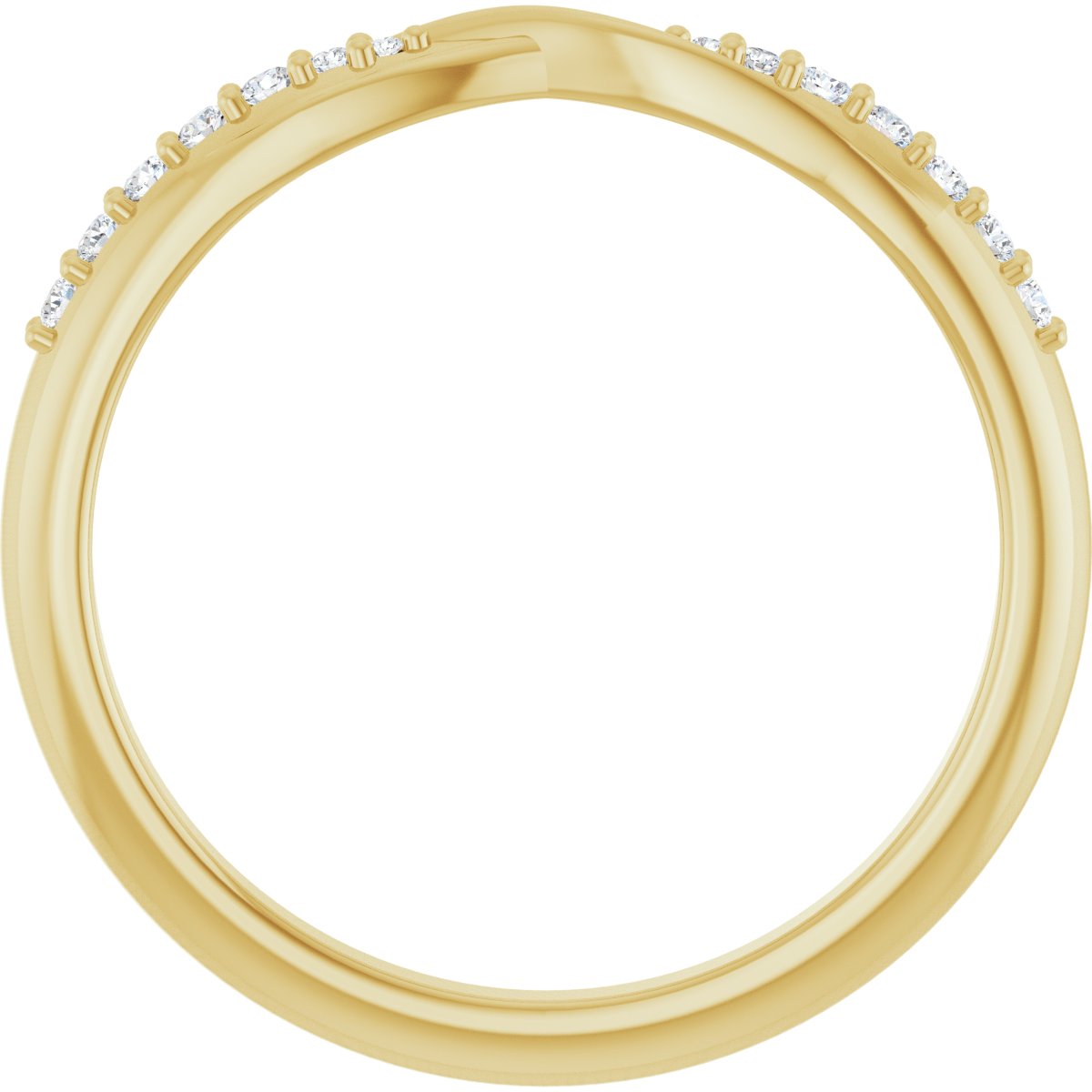 Accented Criss-Cross Contour Band