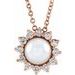 Halo-Style Pearl Necklace or Pendant