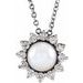 Halo-Style Pearl Necklace or Pendant