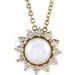 Halo-Style Pearl Necklace or Pendant