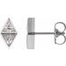 Two-Stone Bezel-Set Earrings